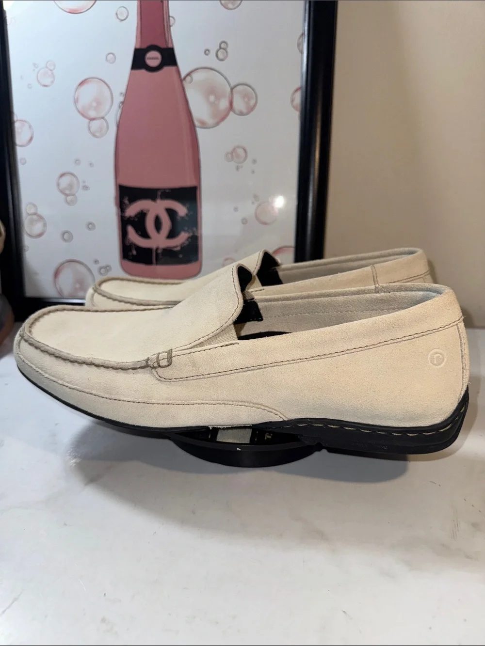 Rockport Men's Cream Leather Slip-On Loafers Style K61617 - Size 11M